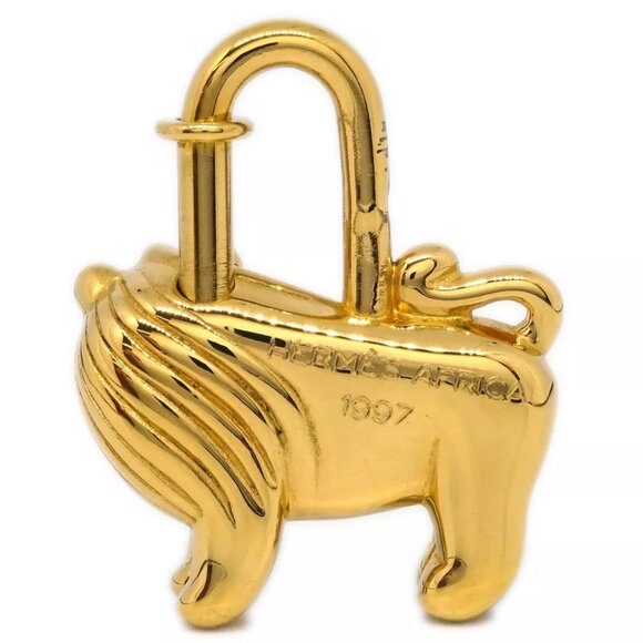 Hermes I'Afrique Lion 1997 Cadena Gold Small Good - Picture 2 of 4